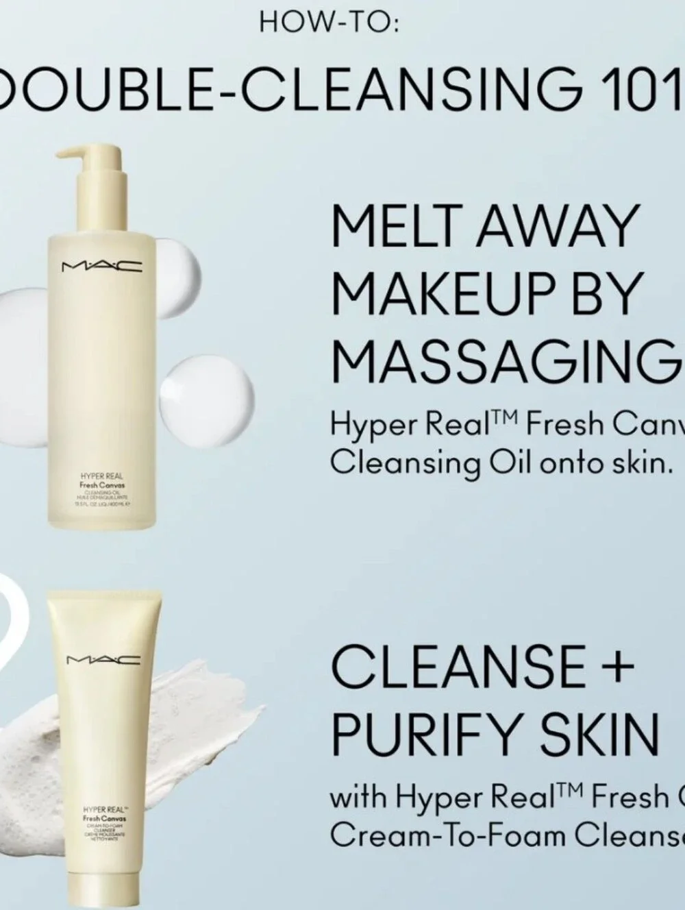 MAC Cosmetics Hyper Real Fresh Canvas Crean-To-Foam Cleanser- Mini Mac